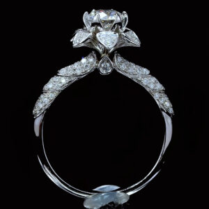 "Star of Bethlehem Flower" 18K White Gold Diamond Ring