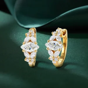 Blossom Cluster Huggie Hoop Earrings